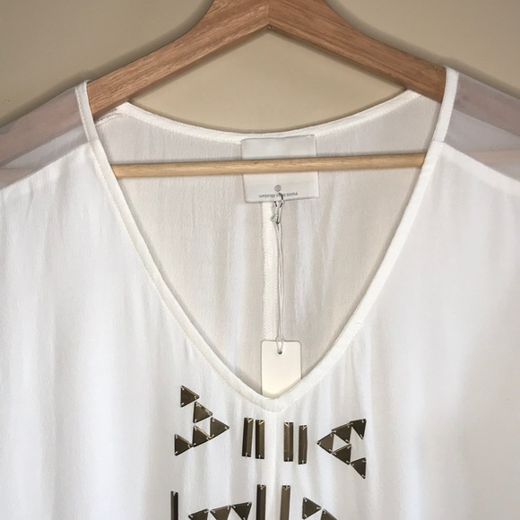 NWT Line & Dot metal accent short sleeve top - Picture 4 of 12